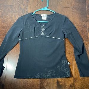 Authentic Dior women long sleeve shirt size 10 fits S-M
